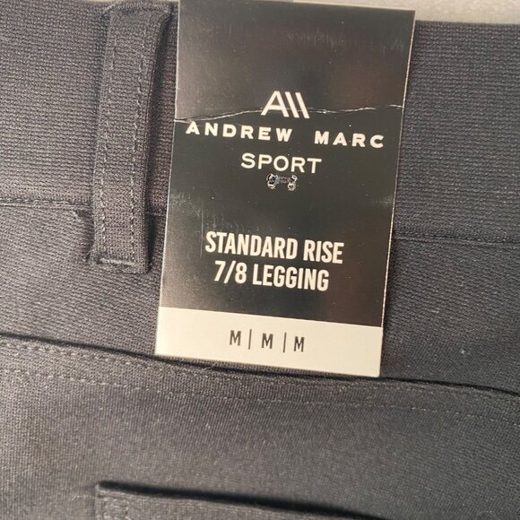 Andrew Marc Sport Standard Rise 7/8 Black Legging‎ MEDIUM Athleisure NWT - Picture 5 of 14